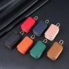Leather Car Key Fob Case Cover Keychain Zipper Bag Protector Double Layer Pouch