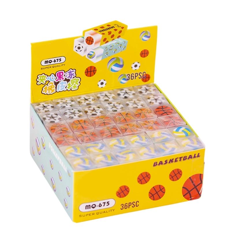 32/36 Pcs Lovely Animal Pencil Erasers Fruit Erasers Soccer Erasers Soft Erasers Reward Gift Back To School Supplies