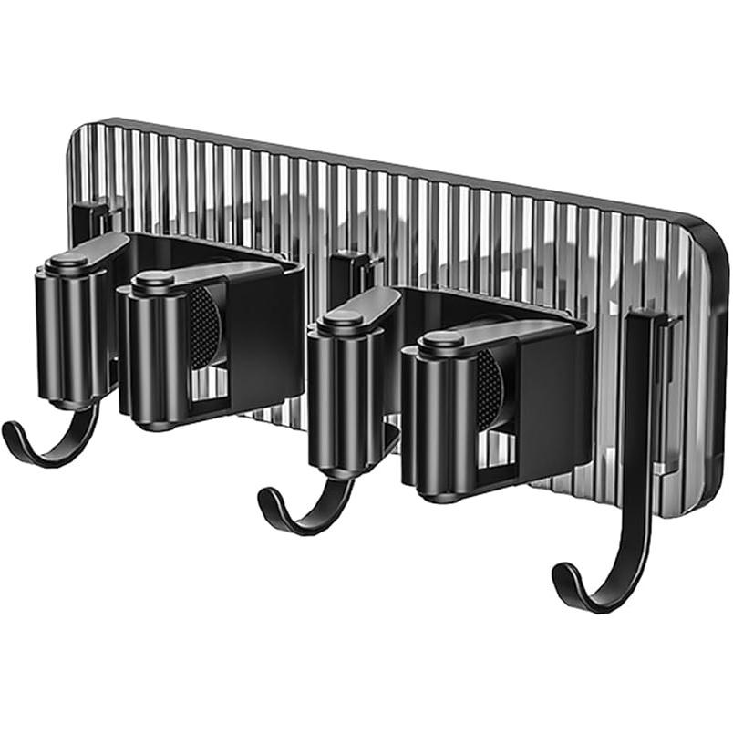 

Держатель для швабры настенный деревянный мётел для швабры вешалка Duty Punch-Free Organizer для гаража, прачечной, шкафа для хранения вещей в помещении/на улице, серая серый