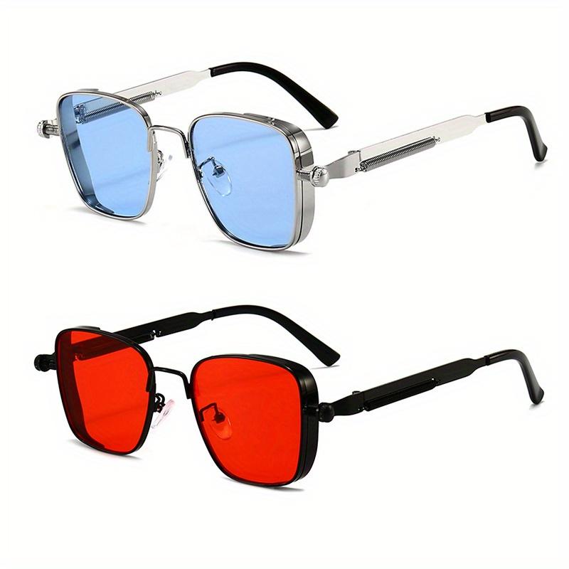 Vintage Metal Steampunk Sunglasses Men Women Fashion Square Sun Glasses Sunscreen Sunshade Glasses
