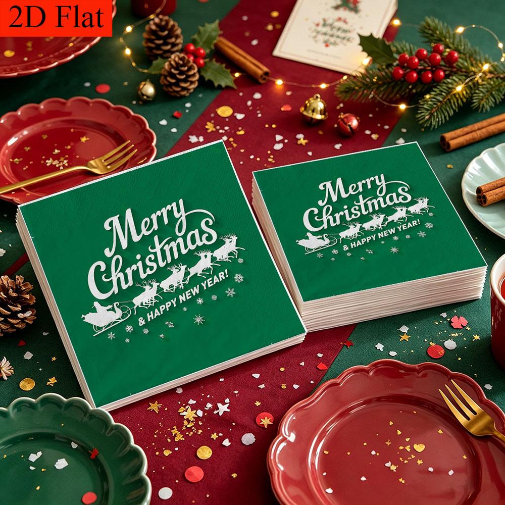 20pcs Disposable Napkins with Blessing Language Pattern Print for Wedding,Parties,and Daily Use for Thanksgiving Fall Christmas Table Decoration