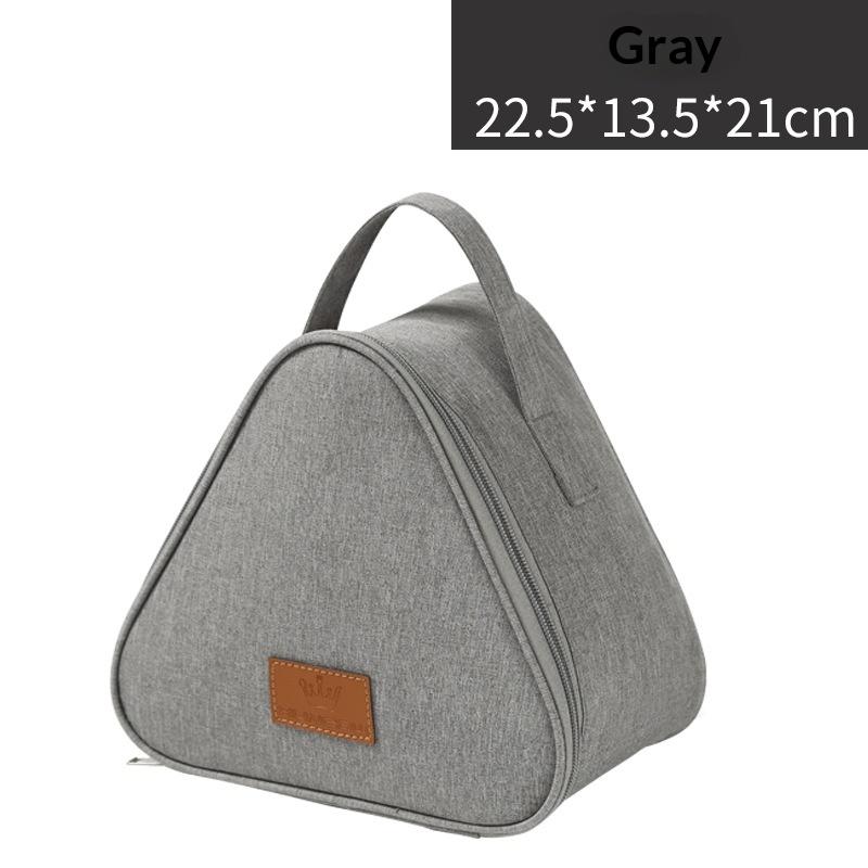 Portable Triangle Insulation Lunch Bag For Rice Vegetable Roll Milk Sandwich Egg Breakfast - Keep Food Warm Cool