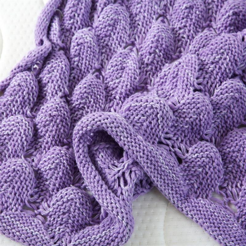 Summer Breathable Knitted Nap Blanket Soft and Comfortable Mermaid Blanket Sofa Blanket Family, Ladies, Children, Camping, Photography, Sleeping Bag