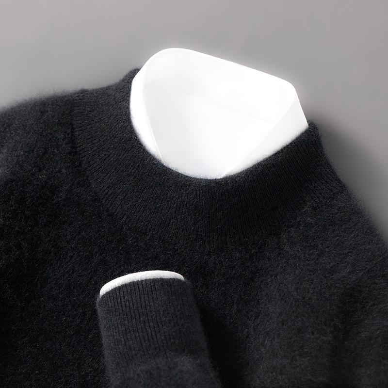 

Men s 100% Pure Wool High-Neck Knit Pullover Sweater XL