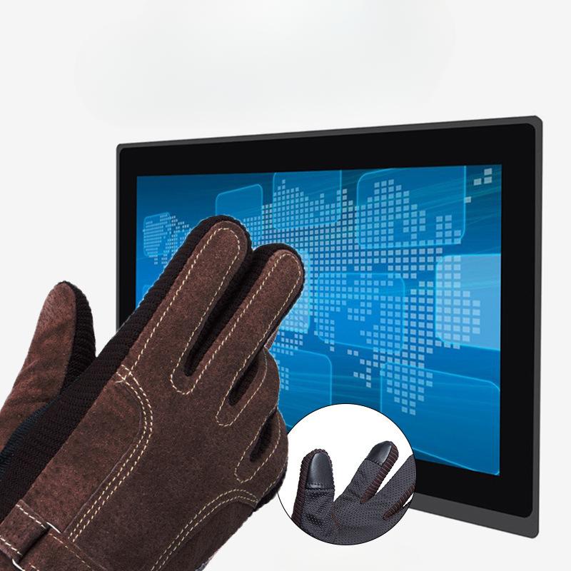 Winter Skiing Warm Cycling Gloves Genuine Leather Men's Plus Fleece Thickened Cold-proof Waterproof Touch Screen Outdoor Motorcycle Electric Vehicle