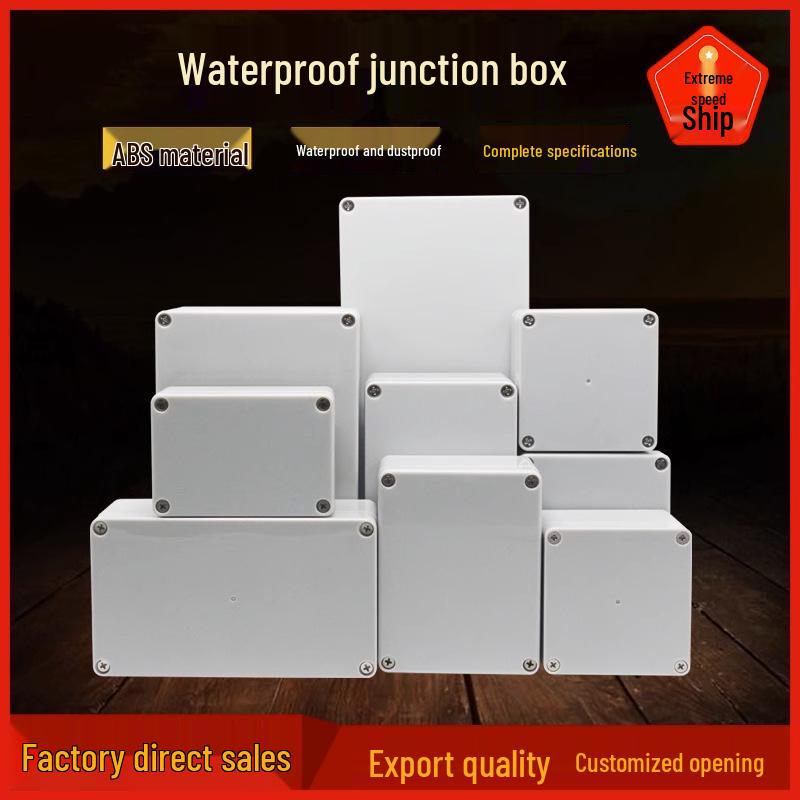 Regenfeste ABS-Außenanschlussdose mit IP67-Wasserdichtigkeit und Laschen zur elektrischen Verteilung