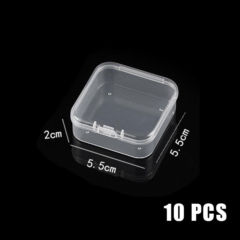 5/10 Pcs PP Storage Box Mini Transparent Plastic Case Container Square Rectangle Packaging Box For Jewellry Beads Small Items