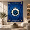 Dekoracyjny gobelin, Sztuka ścienna z nadrukiem Club Brugge FC, Lekka ozdoba ścienna do sypialni