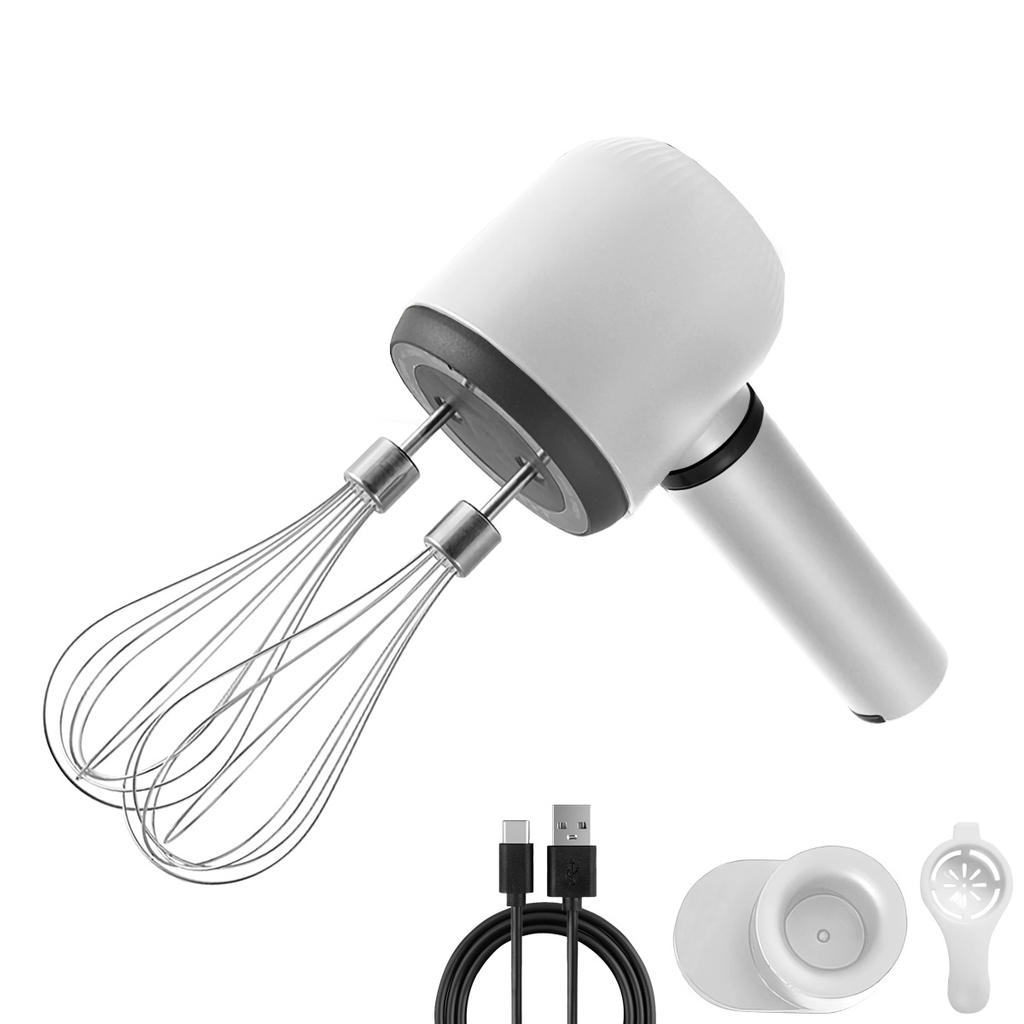 Electric Whisk Twin Stick Model Electric Milk Froth USB Rechargeable 1200mAh 3 Speed Electric Mixer Cake Baking Kitchen Tools