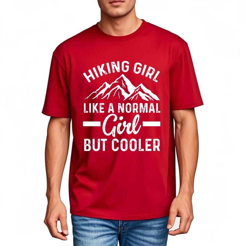 Graphic Summer Boys tshirt Hiking Girl Like A Normal Girl But Cooler Short Sleeve Solid Color Oneck Tees Male Workout Tshirt S