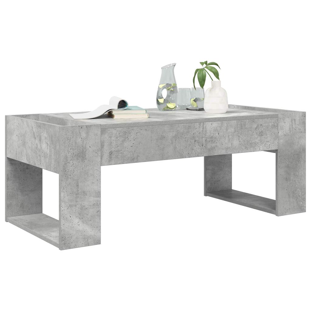 Coffee Table Concrete Grey 110 X 50 X 41 Cm Particleboard