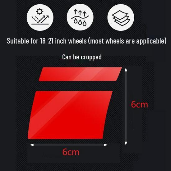 Reflective Rim Stickers for 18-21 Inch Wheel Hubs: Available in Sets of 4, 6, or 8 Pieces