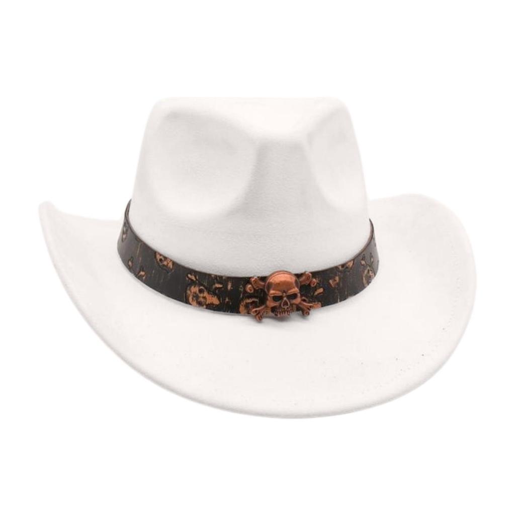 Western Cowboy Hat Performance Stage Jazz Hat Resort Style Skull Accessories Ethnic Style Top Hat
