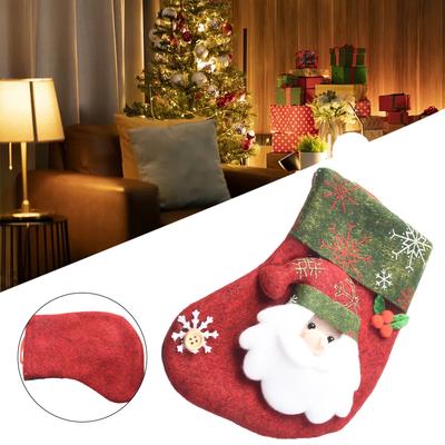Christmas Stocking Hanging Pendant Christmas Santa Bag Candy Tree Xmas Mini Hanging Sock Decor Stocking Home Decor