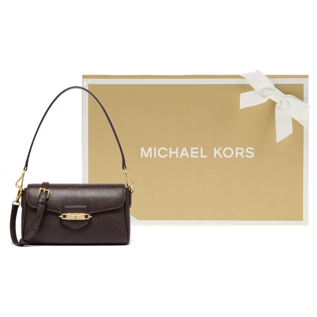 New MICHAEL KORS Fleur Cow Leather Shoulder Bag Small Size Women's Black 32F3G6FC1L