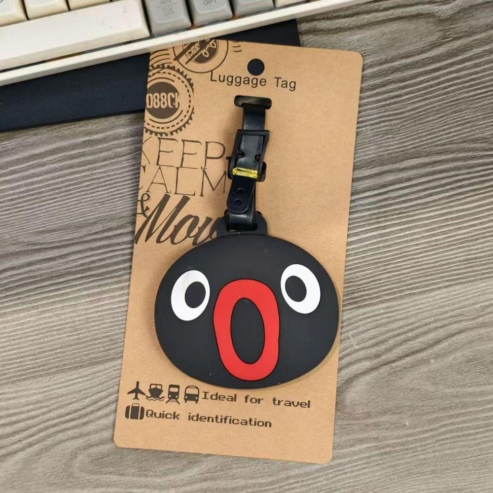 Cute Silicone Travel Luggage Tag Penguin Hippo Portable Suitcase ID Address Holder Cartoon Animal Reusable Baggage Tag