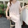 Vernis Summer New Ice Cotton Pajamas Women's Vest Trousers Set Sweet High-end Can Be Worn Outside Loungewear