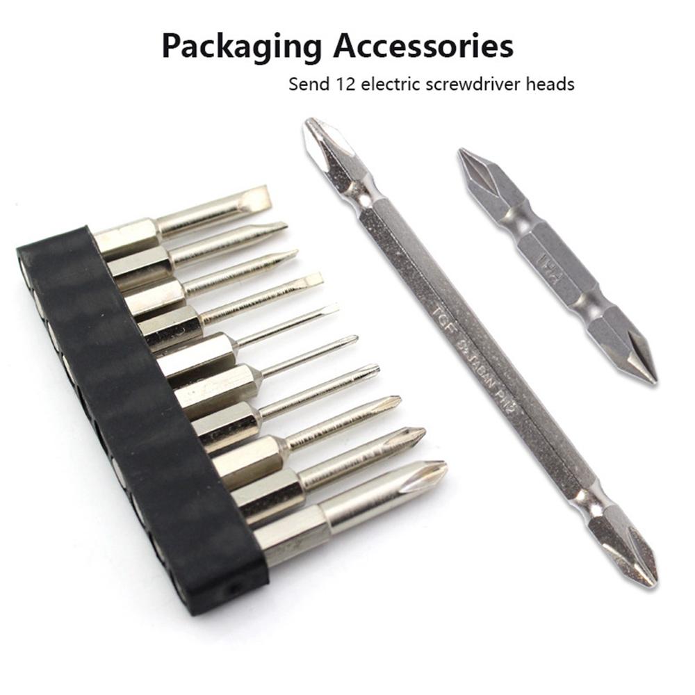 H6 220V Geschwindigkeit einstellbar Elektro-Schraubendreher Bit Kit Home Repair Tool