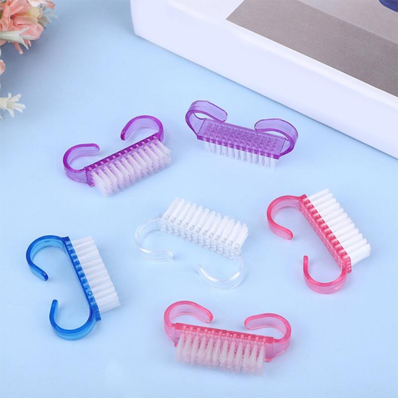 6.5cm Long Plastic Manicure Pedicure Brush Nail Cleaning Tools Soft Remove Dust Makeup Brushes Nail Care Accessories