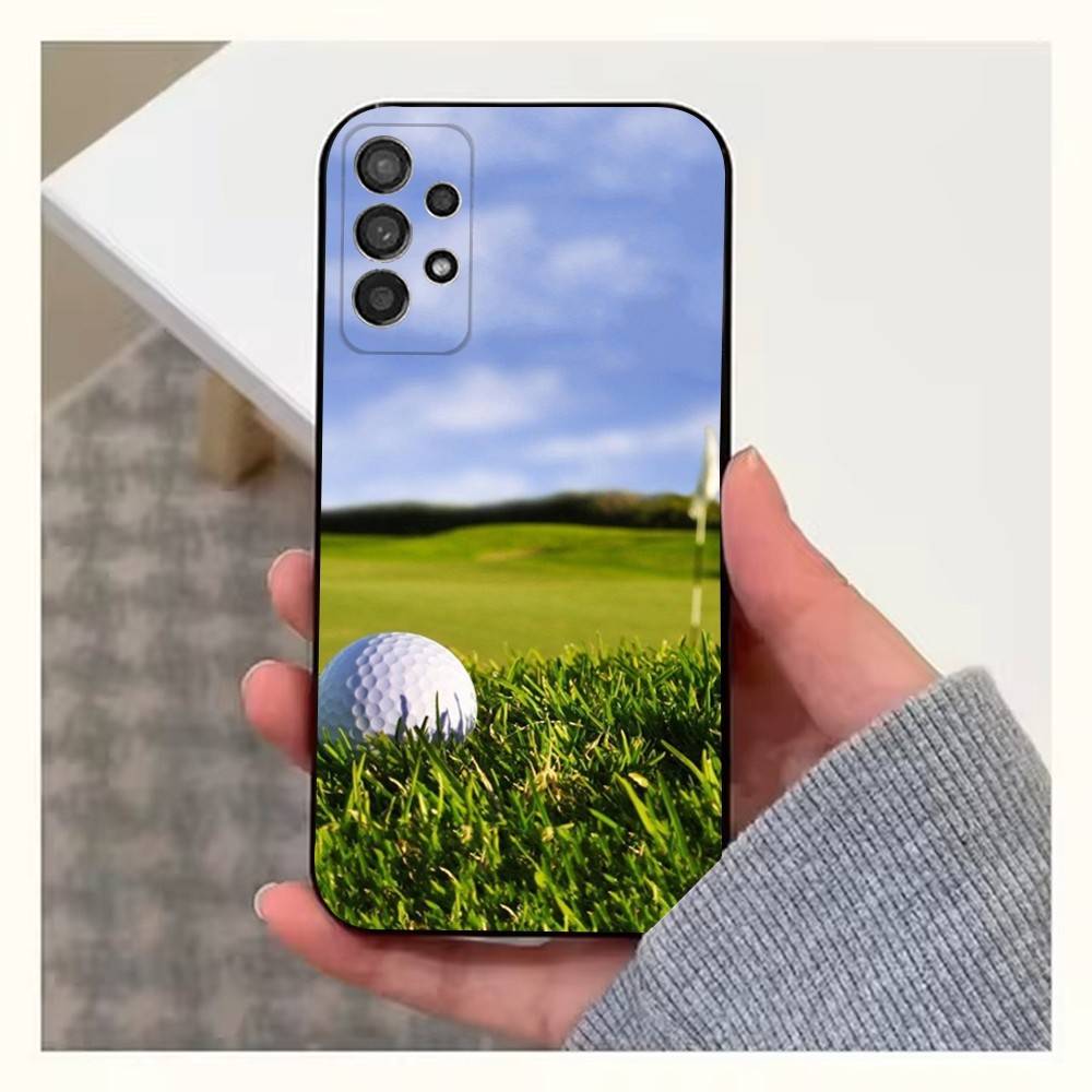 Sport Golf Ball Case For Samsung S22,S25,S24,S23,Ultra,FE,S20,S10,Plus,S21,S9,Lite,Soft Silicone Black