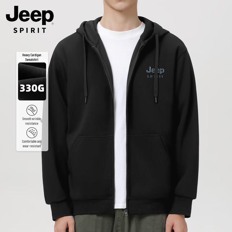 

JEEP SPIRIT Men s Heavyweight Hooded Full-Zip Sweatshirt L
