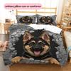German Shepherd Pattern Bedding Home Decoration Birthday Gift (1 * Duvet Cover + 2 * Pillowcase, Without Core)
