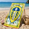 Leeds United Wappenmuster Strandtuch, Schnelltrocknend, Pflegeleicht, Geeignet für Fitness und Strandurlaub, Sport-Essential