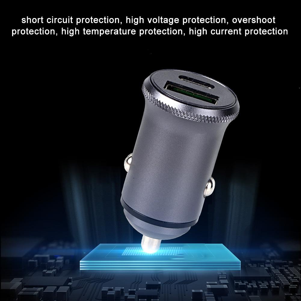 Portable Dual USB Port Fast Car Phone Charger Support for QC3.0