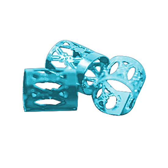 100Pcs Fashion Solid Color Aluminum Women Braiding Hair Rings Clip Decoration