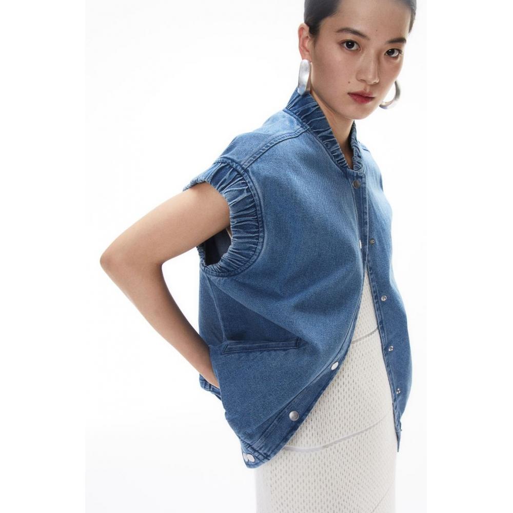 

Джинсовый жилет HM джинсовый синий