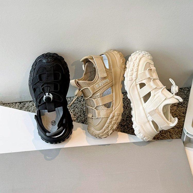 Children's bag head sandals summer new boys fashion hollow breathable durian sole sports shoes girls anti-kick beach shoes