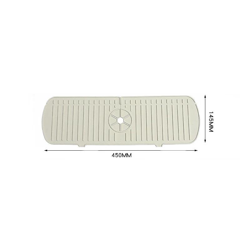 Kitchen Faucet Splash Pad Silicone Sink Faucet Splash Guard Mat Sponge Drain Anti Slip Rack for Bathroom Kitchenware Storage