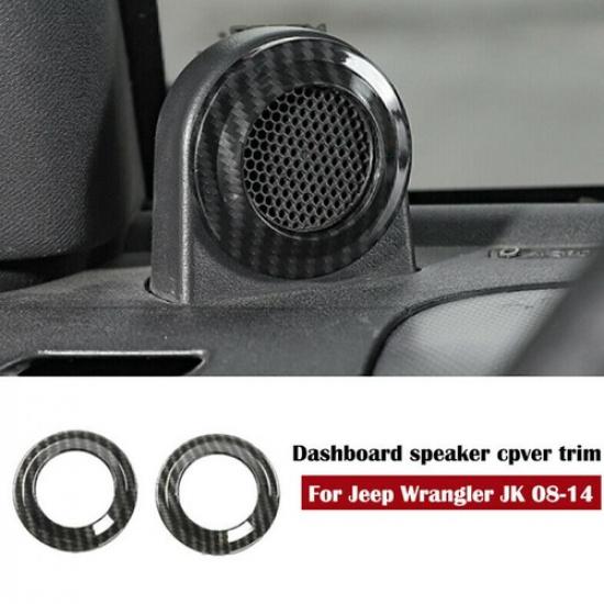2PCS A pillar horn Speaker frame Cover Trim Fits For Jeep Wrangler JK 2008-2014