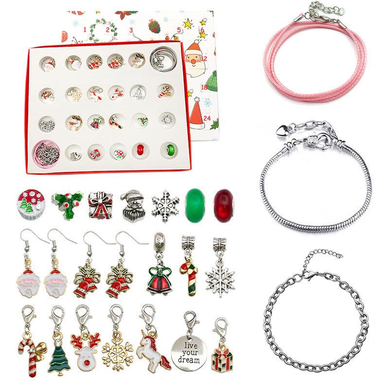 Hot Selling 24-Day Advent Calendar DIY Jewelry Surprise Box for Christmas Gifts
