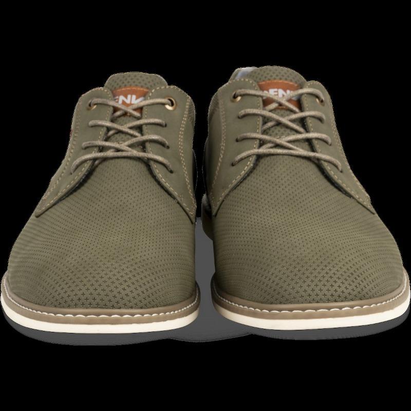 Fashion Spring 2025 New Men's Small Hole Single Shoes for Daily Wearing Lace Up Breathable Large Flat Men's Shoes