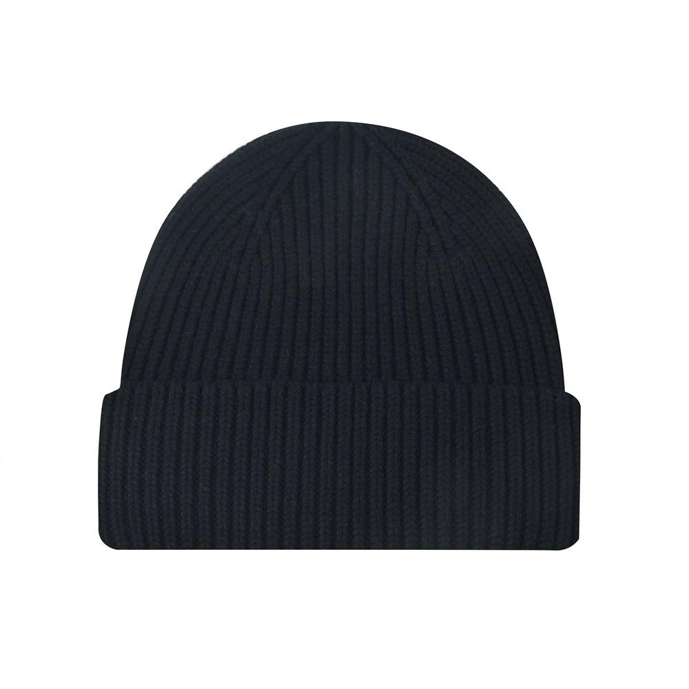 New Style One-Piece Turned-Up Knit Hat Unisex Couple's Warm Woolen Beanie Wrap-Around Cold-Weather Hat Casual Pull-Over Beanie