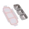 Snack Container   Proof Stainless Steel 3 Compartments Easy Cleaning Metal Snack Container