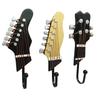 3Pcs Retro Wall Hanger Farmhouse Style Guitar Head Shape Clothes Hooks Resin Vintage Storage Rack Wall Mounted for Home Decor