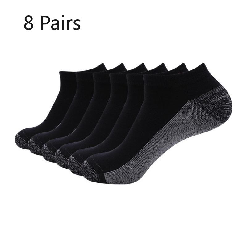 

8 пар мужских толстых профессиональных спортивных тренировочных коротких носков 8 Pairs чёрный