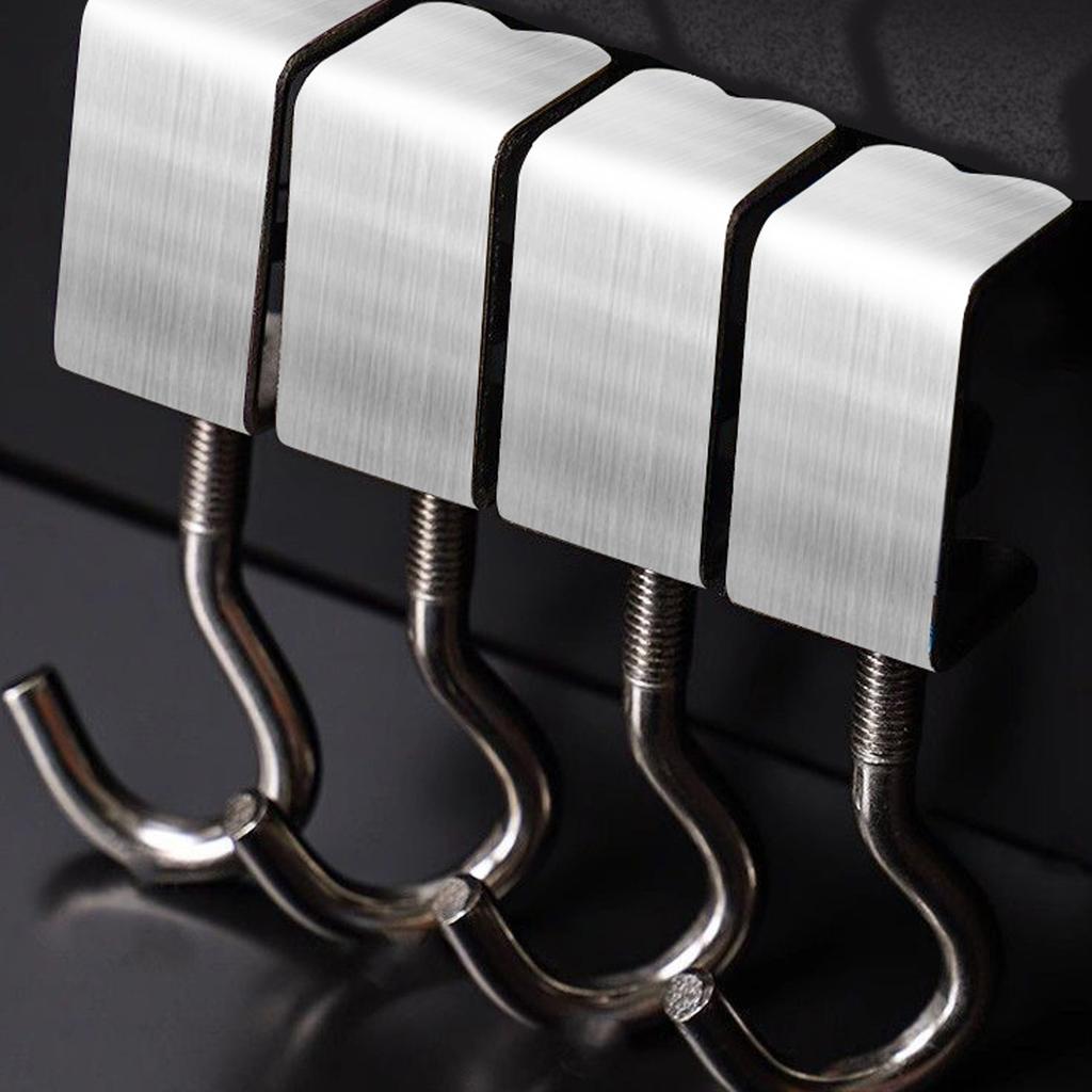 4/6pcs Multipurpose Table Hooks For Bags In Silver Finish Multifunctional Table Purse Hangers Desk Organizers