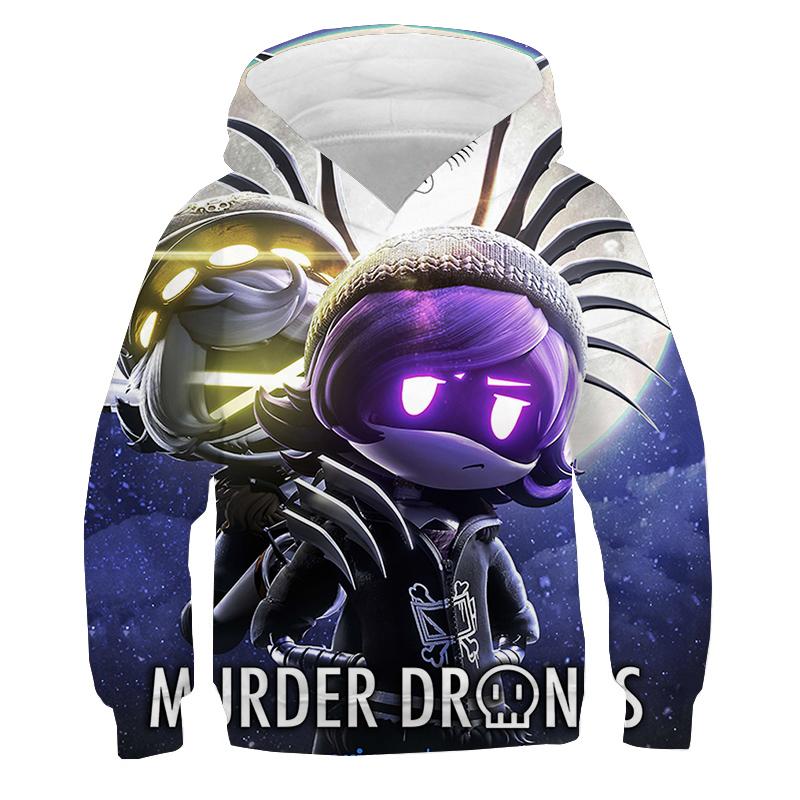 Harajuku Murder Drones Hanorace Hanorac Copii Desene Animate Imprimare 3D Băieți Fete Pulover Topuri Casual Streetwear Toamnă Haine Y2k