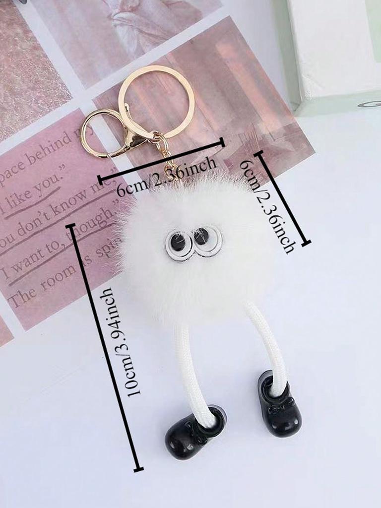 Cute Plush Keychain for Bags Backpacks Fluffy Kawaii Bag Charm Pendant Y2K Coquette Gift for Women Girls Thanksgiving Christmas