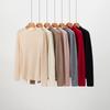 Maglione da Donna 100% Puro Cashmere a Collo Semi-Alto con Bordo Arrotolato - Nuovo Strato Base a Maglia Autunno/Inverno