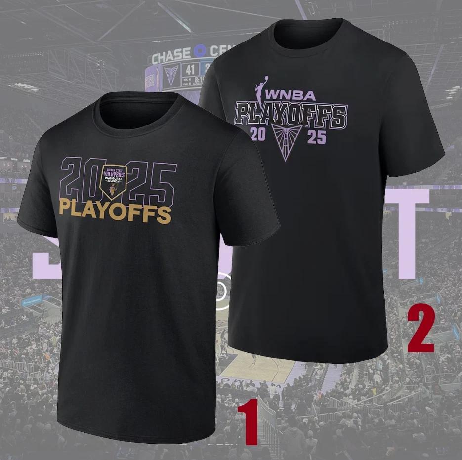 HOT HOT - Golden State Valkyries 2025 WNBA Playoffs T-shirt Black Gildan 4XL