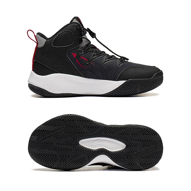 Li Ning Primary 3.0 V2 Comfortable Shock Absorption Mid-Top Kids Basketball Shoes Kids Sneaker Black YKBT074-9