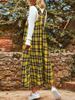 Büyük Beden Kadın Ekose Moda Elbise - Yeni Stil