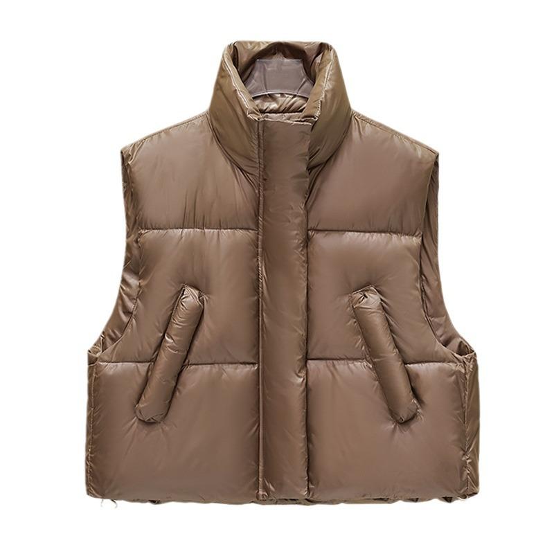 Nová podzimní a zimní dámská módní bavlněná vesta, volná a všestranná bavlněná vesta