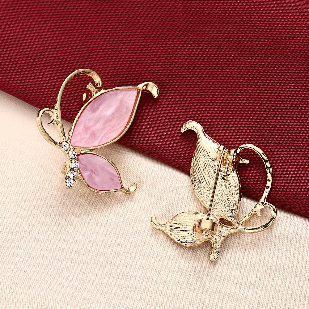 European & American Light Luxury Diamond-Encrusted Butterfly Brooch: Elegant, Fashionable, Versatile Clothing Accessory