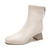 Short boots women's high heels new women's boots Martin boots rear zipper square heel single boots medium heel boots