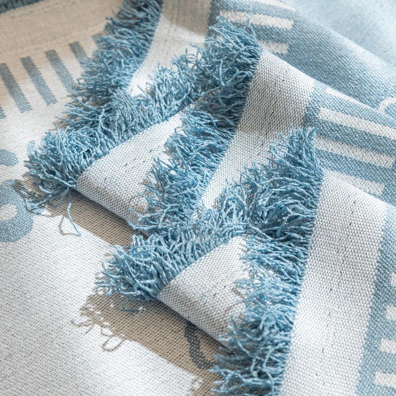 Cotton Linen Sofa Towel Cover Cartoon Bear Rabbit Couch Towel Universal for Seasons Non-slip Couch Dust Proof Decorative Blanket